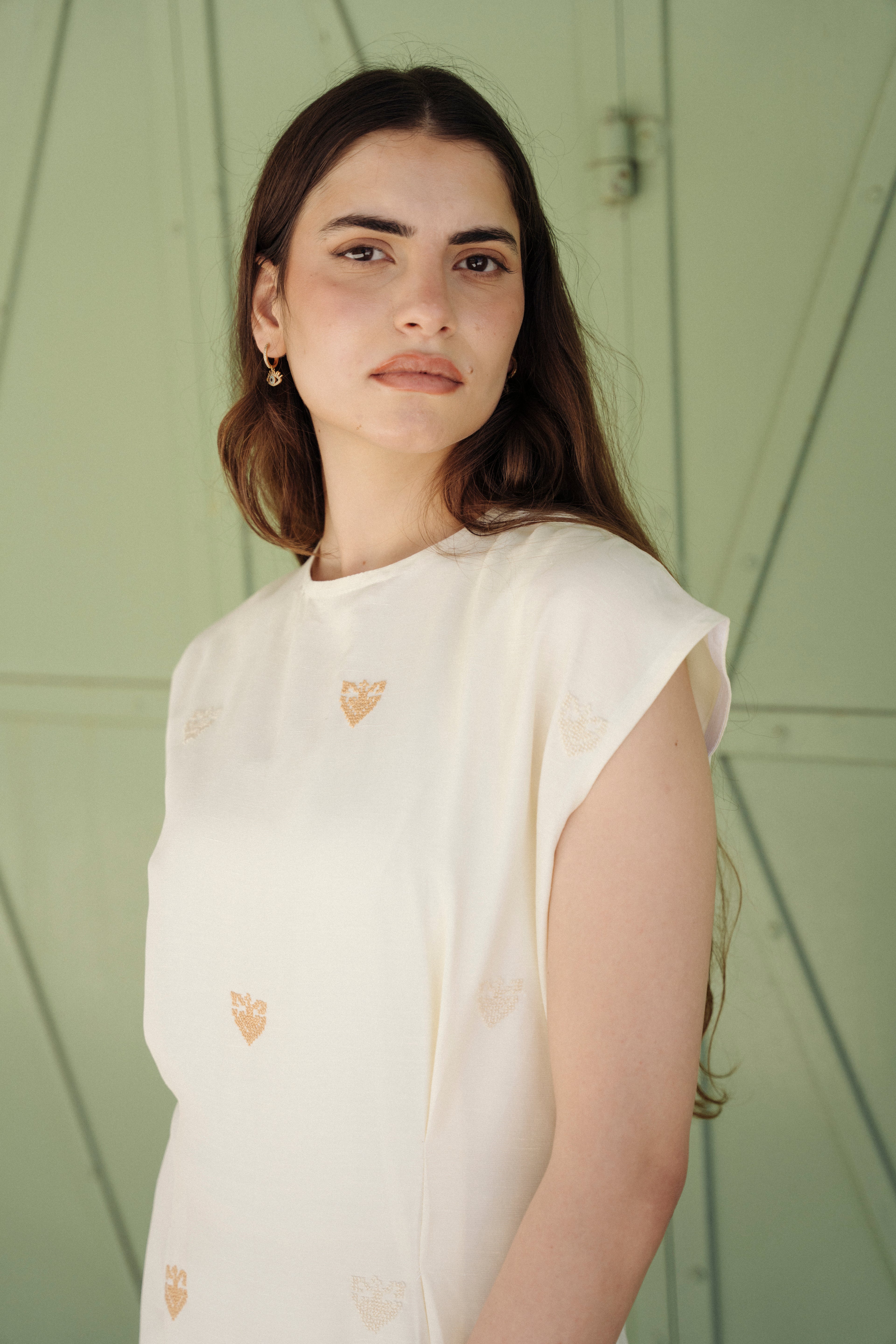Light Linen Short Sleeve Dress